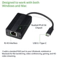 thumbnail image 2 of Adaptador electrónico IO CREST USB-C 3.1 2.5G Ethernet RJ45, 2 of 4
