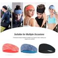 thumbnail image 4 of ZHAOCHENG Piezas de Diademas Deportivas Diademas Deportivas Adecuadas para Correr, Ciclismo, Yoga, Baloncesto, Unisex, Diadema elástica que Absorbe la Humedad, Negro, Rojo, Azul, 4 of 5