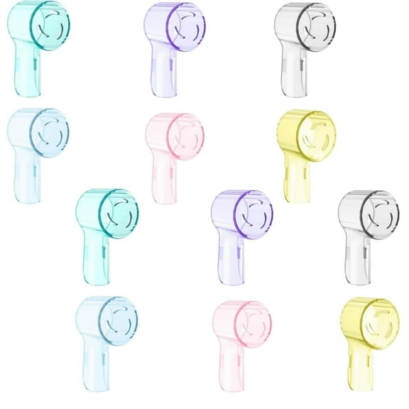 12X  For Oral B iO Replacement Heads Toothbrush Covers, Toothbrush Cover Caps for Oral-B Round Electric Toothbrush Head，iO Toothbrush Head Cover for Travel & Home (Mixing Colors)