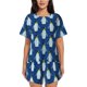 thumbnail image 1 of Balery Beautiful King Penguin Pattern Conjunto de Pijama para Mujer con Estampado, Dos Piezas de Manga Corta y Shorts, Ropa de Dormir Suave con Cuello Redondo y Bolsillos-X-Large, 1 of 6
