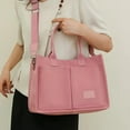 thumbnail image 2 of Stylago Canvas Tote Bags for Women Multiple Pockets Crossbody Shoulder Bag Students Large Book Messenger Handbags Pink, 2 of 6