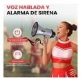 thumbnail image 2 of Megáfono Altavoz Ligero 30W Pyle, Bullhorn con Volumen Ajustable, Sirena Incorporada, Alcance de 800 Metros, Ideal para Deportes en el Exterior, Animación y Eventos, Plateado, 2 of 7