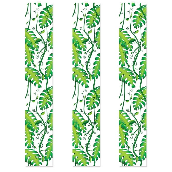 Party Central Club Pack of 12 Green Jungle Vines Hanging Party Panel Decors 6'
