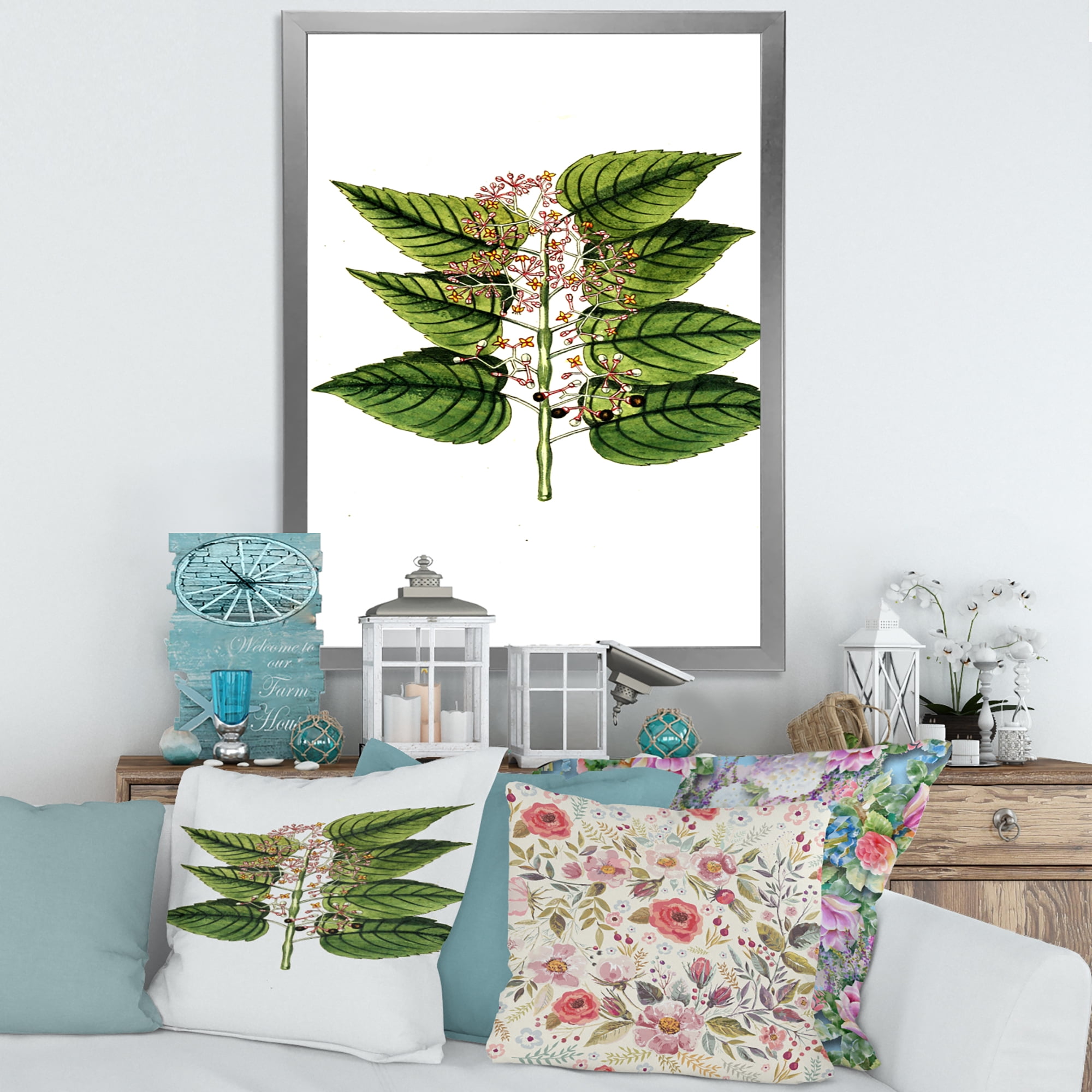 Designart 'Ancient Plant Life XXVI' Traditional Framed Art Print