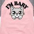 thumbnail image 3 of Instant Message - Im Baby Cat - Toddler And Youth Girls Raglan Graphic T-Shirt, 3 of 6