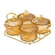 thumbnail image 2 of Platos para servir divididos, elegantes cajas para almacenar alimentos, bandejas para frutos secos. marrón claro 4, 2 of 8