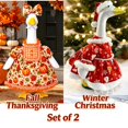 thumbnail image 2 of Aurorax Porch Goose Outfit 2 Pack,Porch Goose Outfit Sets for 17/19/23 inch,Christmas Thanksgiving Red and Orange Porch Goose Clothing Accessories Outdoor Home Decor, 2 of 10
