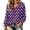 47# Dark Purple, variant on Boho Tops for Women Fall Long Sleeve Star Print Lace Up Peasant Blouse Flowy Casual Tie-Edge Bow-Front Ruffled Tee Dressy Vacation Tops Pink S