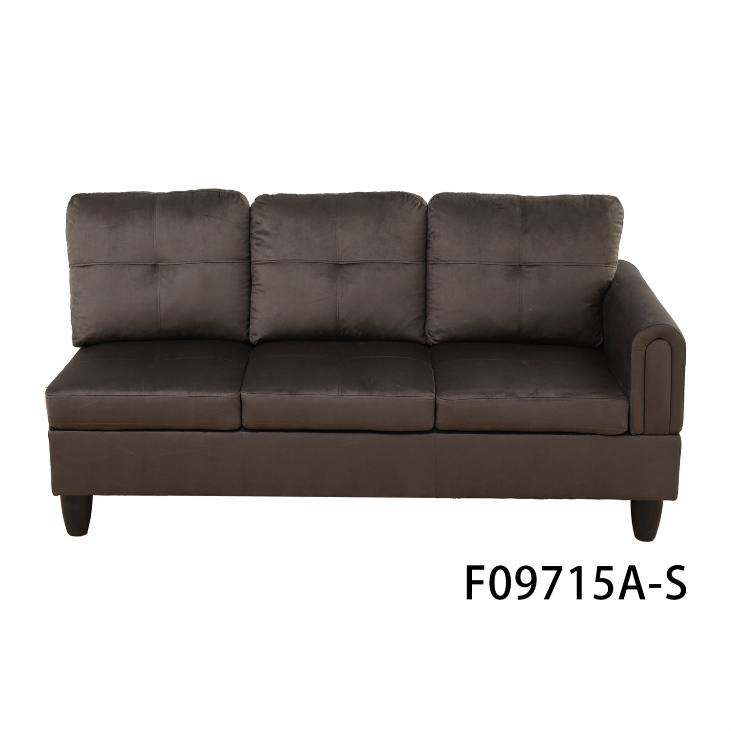 Hommoo Flannel Sectional Sofa Model Set, Modern 4-Seat Couches and Sofaes, L-Shaped Living Room Furniture Set, Light Brown(No Ottomans)