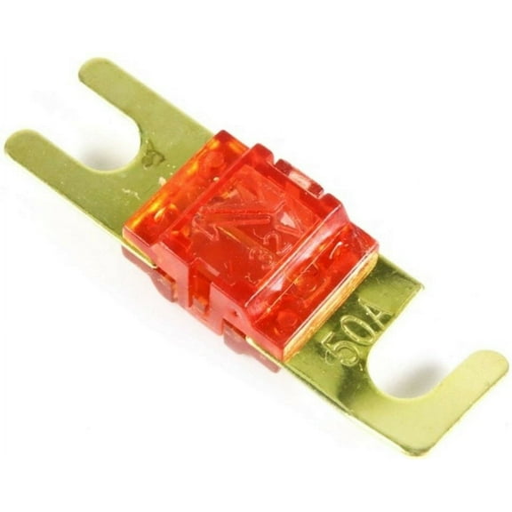 ABSOLUTE AFS50 ONE PACK OF 50 AMP GOLD AFS / MIDI / MINI ANL FUSES