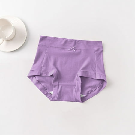 GENGING Panties for Women Women s My Items Ordered Sexy Solid Color High Waist Underwear Women s Plus Size Breathable Briefs