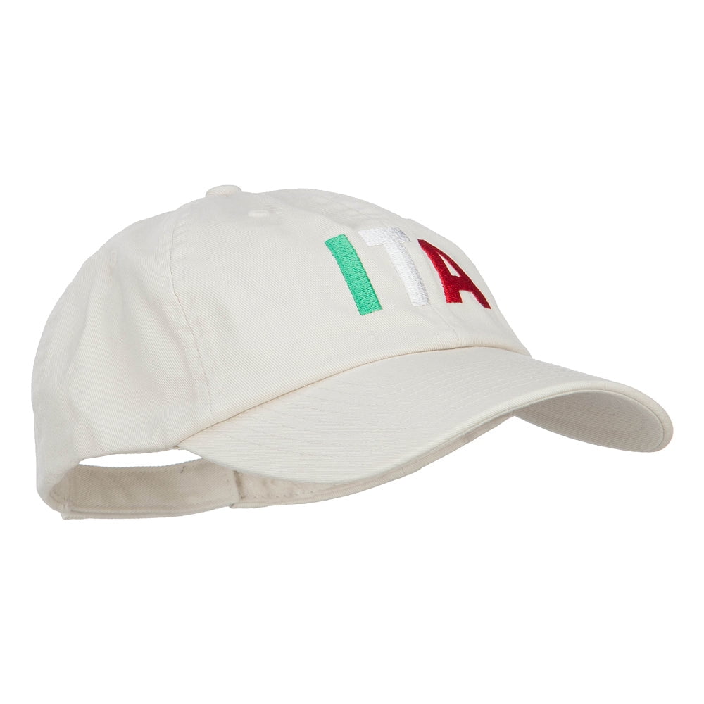 Italy ITA Flag Embroidered Low Profile Cap - Putty OSFM