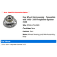 thumbnail image 2 of Rear Wheel Hub Assembly - Compatible with 2006 - 2009 Freightliner Sprinter 2500 2007 2008, 2 of 2