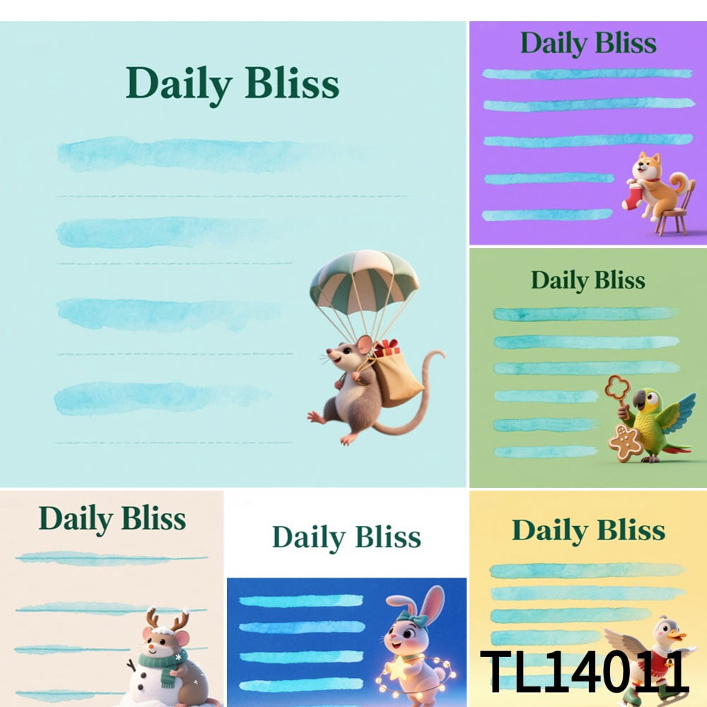 Daily Bliss: Sticky Notes Featuring Lovely Animals (3.54×3.54 inches)100-pack with105 Emoticon Stickers,Ideal for Quickly Jotting Down Reminders,marking Key Points and Leaving Temporary Messages