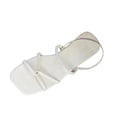 thumbnail image 3 of Gpaecead Women Strappy Flat Sandals Square Open Toe One Strap Elegant Versatile Cushioned Footbed Spring Summer Casual Outdoor Shoes,A-White, 3 of 8