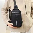 thumbnail image 2 of WRKEKC Sac Bandoulière Imperméable pour Extérieur avec Port USB, Sac de Poitrine Léger en Polyester pour Randonnée, Sangle Réglable et Multiples Poches, 2 of 6