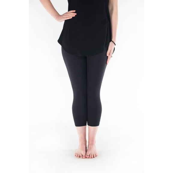 Black Petite Cropped Leggings
