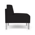 thumbnail image 2 of Luxe Lounge Reception Waiting Armless Guest Chair / Silver Steel Legs / Black, 2 of 5