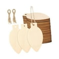 thumbnail image 5 of FVDPWYE 50 Pieces Unfinished Hanging Wood Sign Blank DIY Crafts Ornament Wood Slices for, 5 of 9