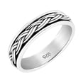 thumbnail image 5 of Elegantly Simple Braided Band Sterling Silver Ring-7, 5 of 7