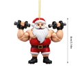 thumbnail image 3 of Adornos de Papá Noel Adornos navideños Adornos acrílicos de Papá Noel Adornos anuales Colgante de Papá Noel sobre el árbol de Navidad, 3 of 5