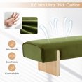 thumbnail image 4 of Zesthouse 55.1" Upholstered Bench, Modern Velvet Ottoman Bench with Wooden Legs, Entryway Bench for Bedroom Living Room, Green, 4 of 13