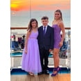 thumbnail image 4 of Drtj V-Neck Flower Girl Tulle WeddingBridesmaid Dresses Princess Dresses Children's Birthday Ball Formal Dresses Girls Prom Dresses, Sized 6T, Color Violet, 4 of 6