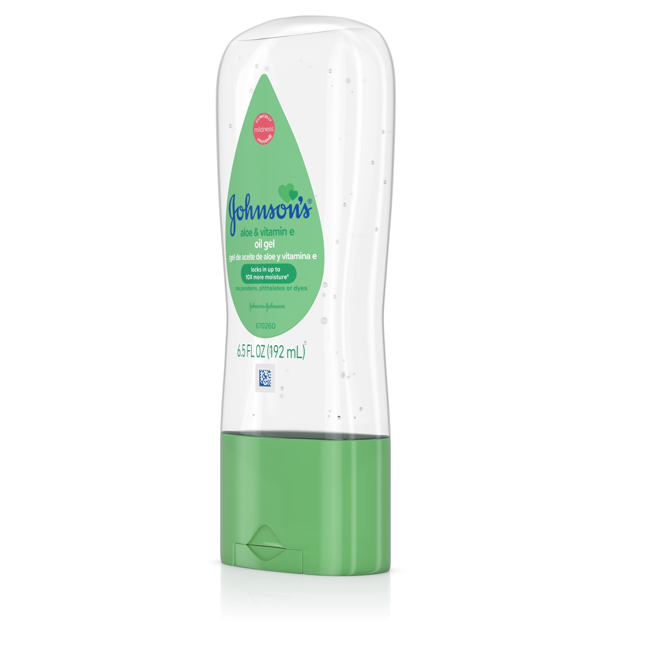 Johnson's Baby Body Moisturizing Oil Gel, Aloe Vera & Vitamin E, Soothing, 6.5 fl oz