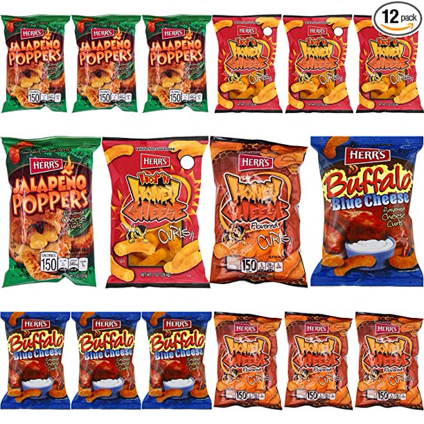 HERR'S Blue Cheese, Honey, Jalapeno Poppers, Hot 'N Honey Flavored