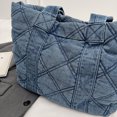thumbnail image 4 of Bolso bandolera de mezclilla retro acolchado para uso diario con cremallera para mujeres y niñas, 4 of 9