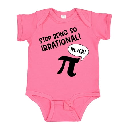 

Inktastic Stop Being So Irrational- Funny Pi Day Symbol Gift Baby Boy or Baby Girl Bodysuit