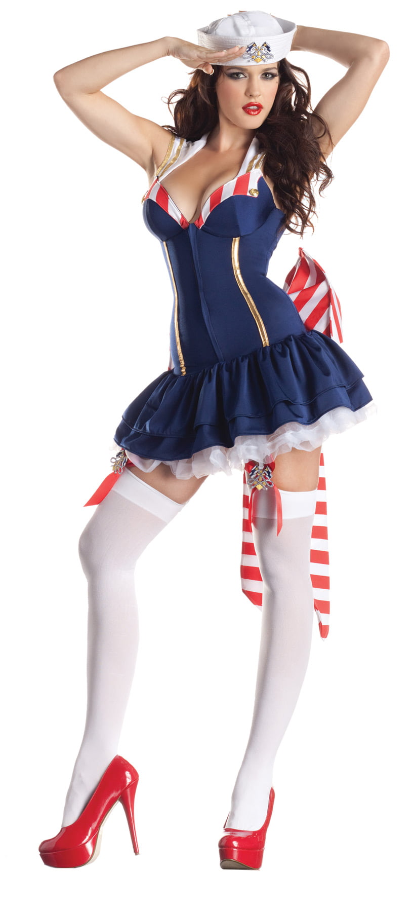 Size 2X-3X UK 20-22 White Forplay Sailor Sweetie Ladies Costume New. 