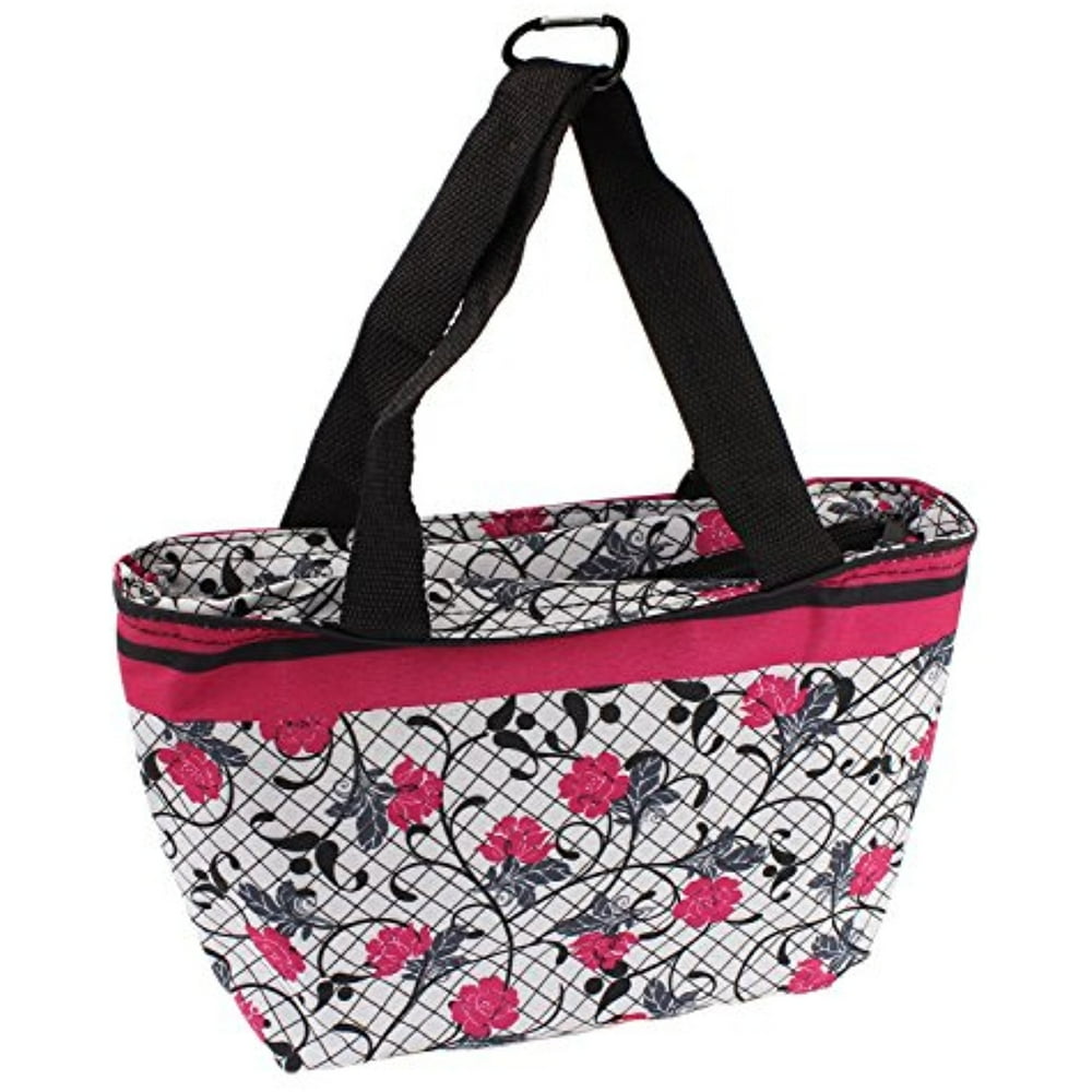 OnTheGo SoftSided Insulated Lunch Tote Bag with Handles by bogo Brands (Pink)