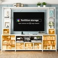 thumbnail image 2 of EnHomee 65" TV Stands for Living Room Wall Unit Entertainment Center with 11 Fabric Drawer,TV Stand with LED Lights & Power Outlets,White, 2 of 8