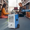 thumbnail image 6 of 140 Pints Portable Commercial Dehumidifier with Drain Hose and Washable Filter, Industrial Dehumidifier with Handle & Wheels, 6 of 7