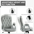 thumbnail image 4 of Vinsetto Home Office Chair with Adjustable Height and Tilt, Light Gray, 4 of 9
