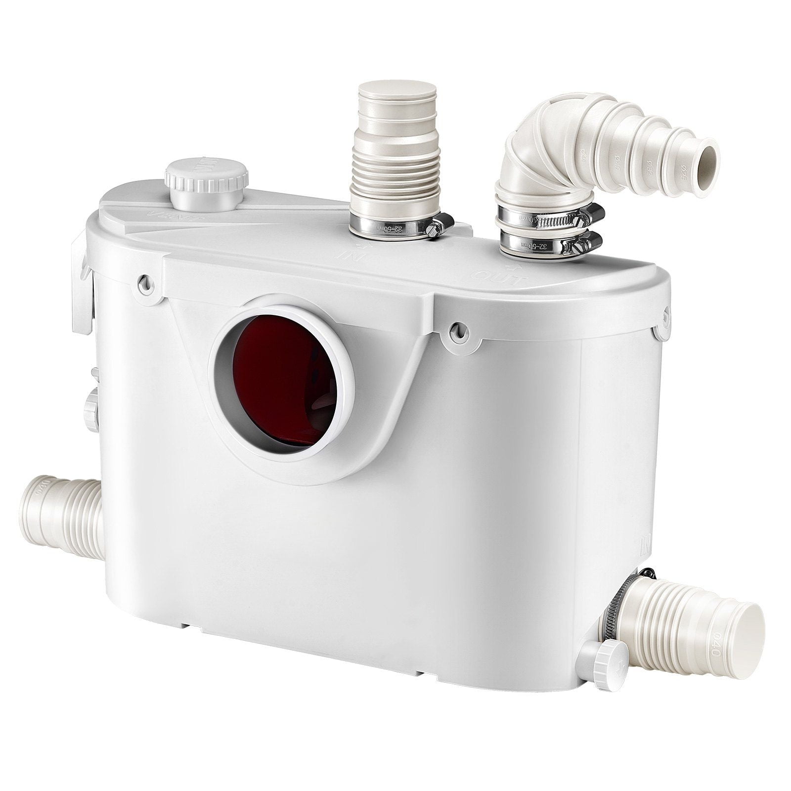 Macerator Pump 500W 29 GPM Flow 26 ft Head Lift Pump for Toilet Basement Sink Bathroom Utility