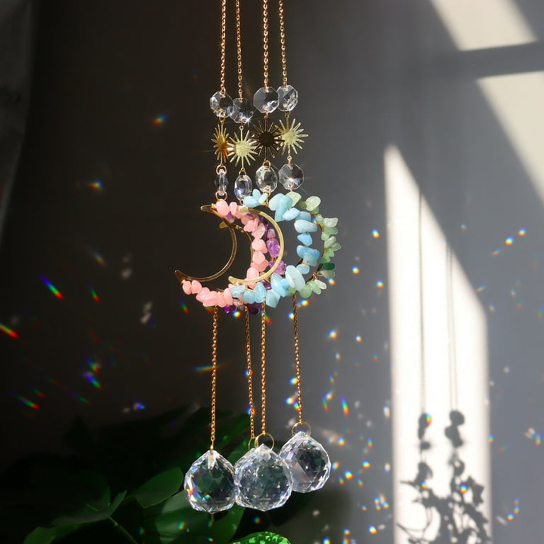 Handmade Projective Sun Catcher - Decorative Moon Design Rainbow Maker  Pendant - Home Decor