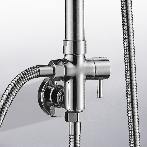Desviador de ducha para baño, separador de ducha desviador de ducha redondo montado en la pared G1/2" True Excellence