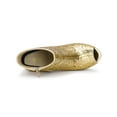 thumbnail image 4 of BLISSFUL STEP Women's Glitter Peep Toe Platform Block High Heel Boots Gold 8.5, 4 of 8