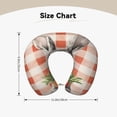 thumbnail image 5 of Travel Pillow Memory Foam, Head Neck Support Airplane Pillow For Traveling, Car, Home, Travel Neck Flight Pillow 12 Inches Buffalo Plaid Bunny Carrot Easter, 5 of 8