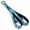 Blue, variant on Black 2-in-1 Tricep Rope Cable Attachment, 22/28.7 Inch Lengths for Gym Workouts