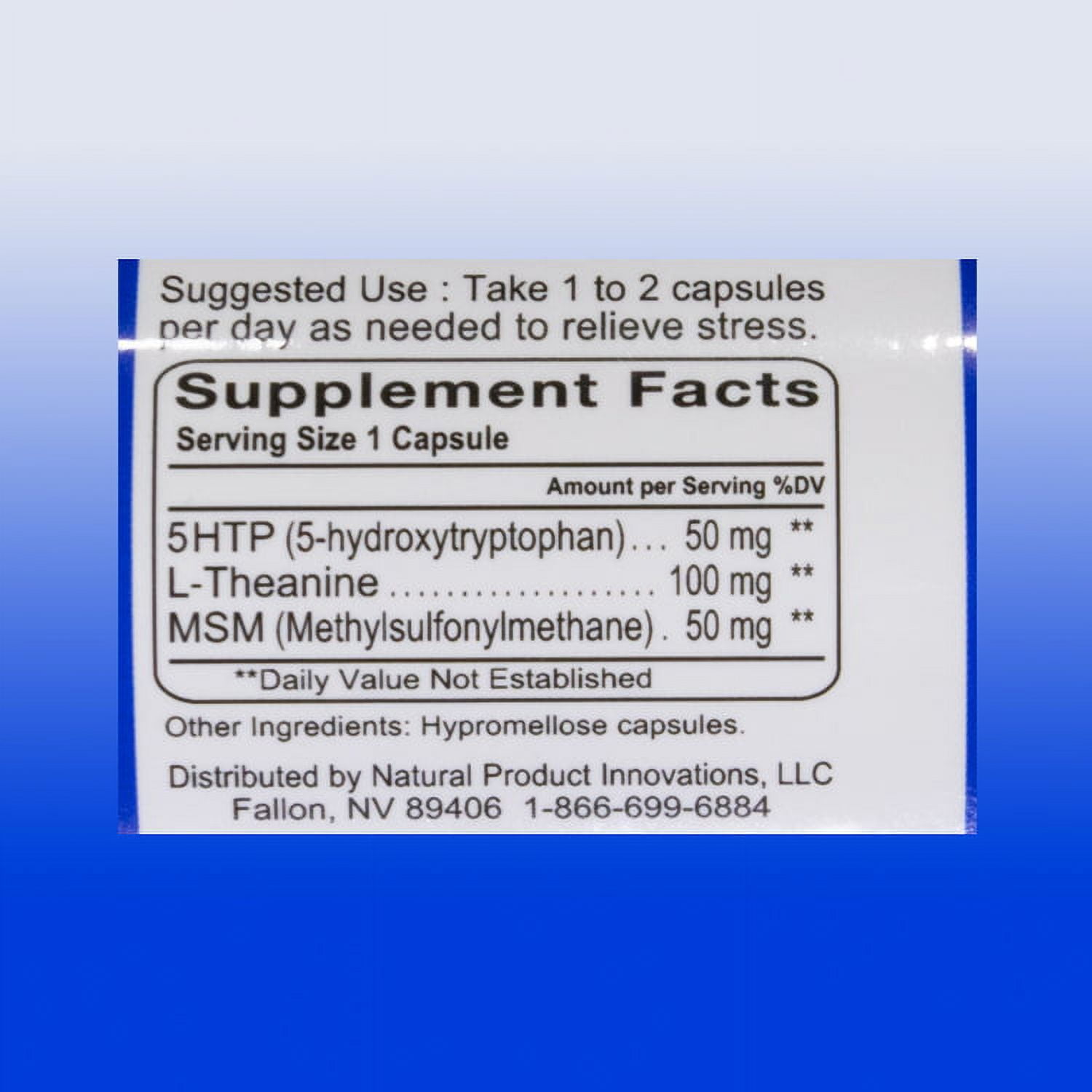 Natural Product Innovations Calm Advantage with 5-HTP and Theanine, 60 Capsules