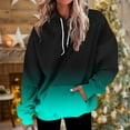 thumbnail image 2 of Bowake Womens Oversized Hooded Sweatshirt Gradient Drawstring Long Sleeve Casual Fall Winter Pullover Tops with Pocket, 2 of 5
