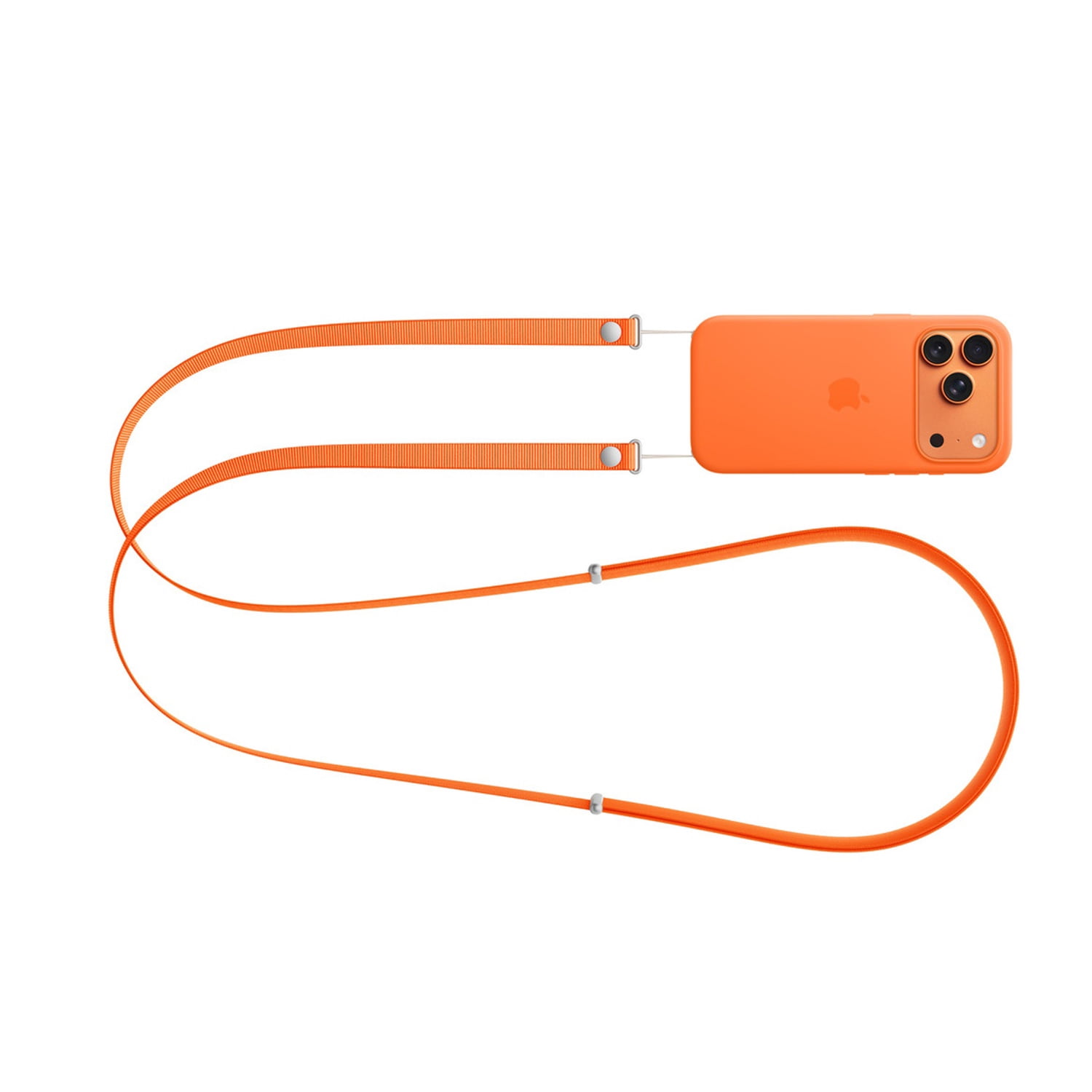 Adjustable Neck Hanging Strap for Mobile Phones - Orange