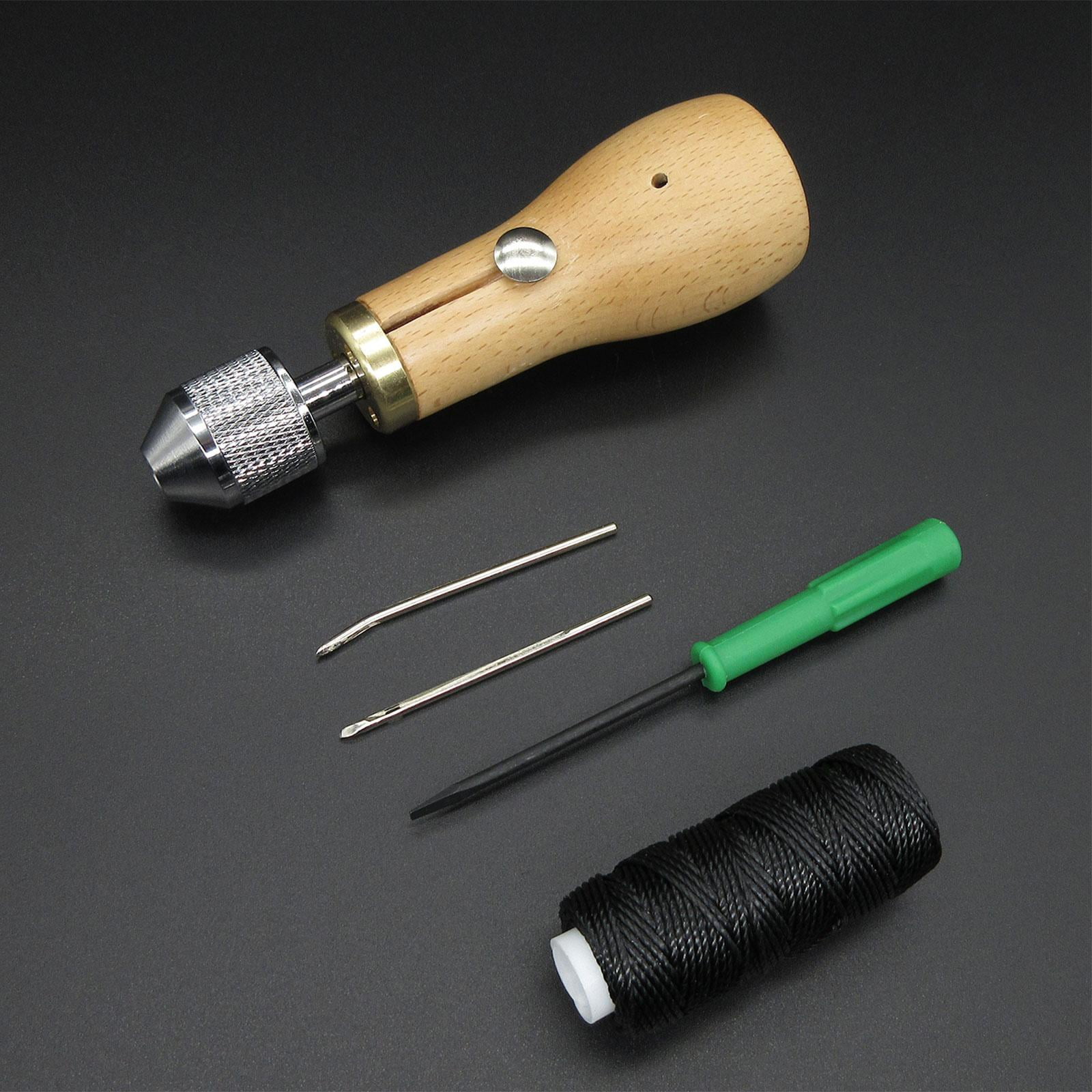 GUOOL Leather Sewing Hand Stitcher DIY Craft Accessories, Hand Awl Tool, , Stitching Awl Tool Kit for Leather Fabric Supplies , Multicolor, No Spool device