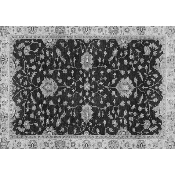 Ahgly Company Indoor Rectangle Oriental Gray Traditional Area Rugs, 8' x 12'