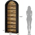 thumbnail image 7 of Tall Bookshelf 5 Tier Storage Shelf Bookcase with Closed Back MDF, 7 of 7