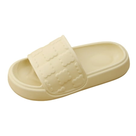 

DVKOVI Summer Couple Cloud Slippers Women s Pillow Slippers Solid Colour Home Slides Non Slip Indoor Bathroom Slides Men s Beach Soft Slippers 6.5 to 10.5 Size