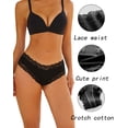 thumbnail image 4 of FINETOO Cotton Underwear For Women Lace Brazilian Panties Soft Breathable Cheeky Bikini for Ladies 6 Pack, 4 of 6